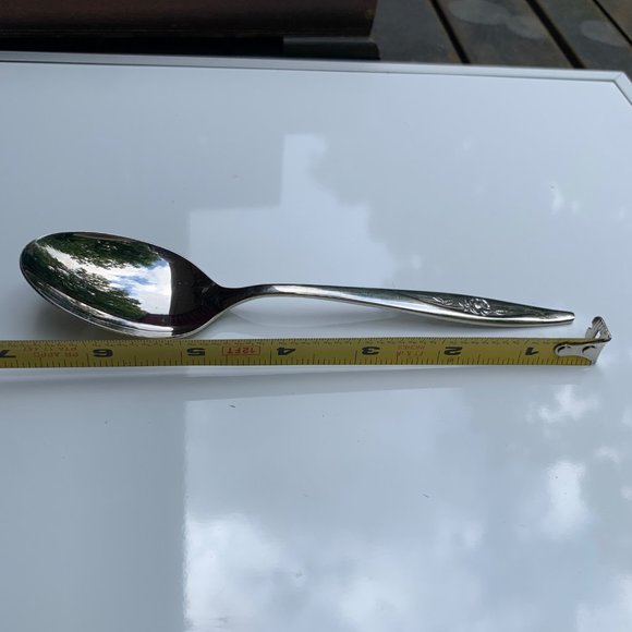 Oneida Lasting Rose Deluxe Stainless Modern Hollow Table Spoon - Picture 4 of 6